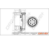 Filtro olio Filtro ad avvitamento DP1110.11.0315 Drve+ per KIA HYUNDAI