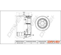 Filtro olio Filtro ad avvitamento DP1110.11.0316 Drve+ per MITSUBISHI