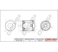 Filtro olio Filtro ad avvitamento DP1110.11.0318 Drve+ per JEEP VW DODGE MG RAM