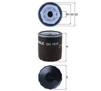 Filtro olio Filtro ad avvitamento OC 1014 MAHLE per VOLVO FORD