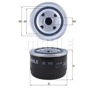 MAHLE ORIGINAL OC 102 Filtro olio