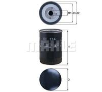 Filtro olio Filtro ad avvitamento OC 114 KNECHT per OPEL HUMMER CHEVROLET