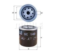 Filtro olio Filtro ad avvitamento OC 140 KNECHT per NISSAN LDV