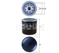 Filtro olio Filtro ad avvitamento OC 236 KNECHT per FORD TOYOTA DAIHATSU JEEP VW