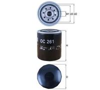 Filtro olio Filtro ad avvitamento OC 261 MAHLE per LAND ROVER CARBODIES GAZ MAN