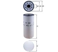 Filtro olio Filtro ad avvitamento OC 282 MAHLE per MAN VOLVO DAF SCANIA IVECO