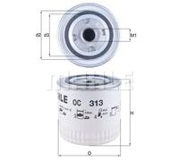 Filtro olio KNECHT OC 313