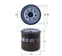 Filtro olio Filtro ad avvitamento OC 475 MAHLE per DACIA RENAULT KIA NISSAN