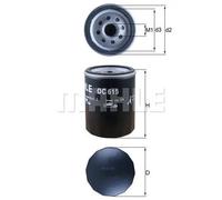 MAHLE Filtro olio OC615 Compatibile con: FORD RANGER, MAZDA BT-50 Pick-up