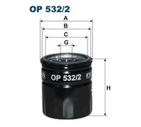 Filtron Filtro olio OP532/2 - avvitamento - compatibile con SAAB, MAZDA, BESTURN (FAW), YAGMUR