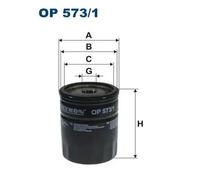 Filtro olio Filtro ad avvitamento OP 573/1 FILTRON per SMART MITSUBISHI