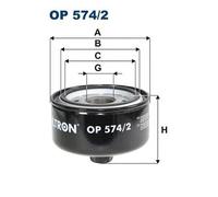 Filtro olio Filtro ad avvitamento OP 574/2 FILTRON per VW LT 28-46 II Furgone