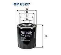 Filtro olio Filtro ad avvitamento OP 632/7 FILTRON per KIA HYUNDAI