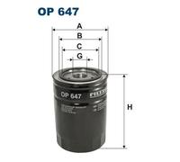Filtro olio Filtro ad avvitamento OP 647 FILTRON per IVECO KRAMER DEUTZ-FAHR