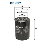 Filtro olio Filtro ad avvitamento OP 657 FILTRON per PORSCHE DEUTZ-FAHR