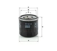 MANN-FILTER W 6018 Filtro dell'olio - per Autovetture + veicoli commeriali