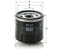 Filtro olio Filtro ad avvitamento W 66 MANN-FILTER per DACIA RENAULT NISSAN