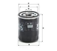 Filtro olio Filtro ad avvitamento W 67 MANN-FILTER per SMART MITSUBISHI