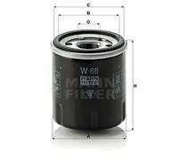 MANN-FILTER W 68 Filtro dell'olio - per Autovetture + veicoli commeriali