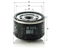 Filtro olio Filtro ad avvitamento W 7003 MANN-FILTER per ALFA ROMEO FIAT LANCIA