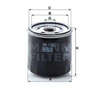 Filtro olio Filtro ad avvitamento W 7032 MANN-FILTER per RENAULT DACIA NISSAN