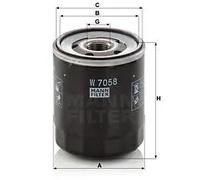 Filtro olio Filtro ad avvitamento W 7058 MANN-FILTER per PEUGEOT CITROËN SUZUKI