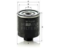 Filtro olio MANN-FILTER W 712/52