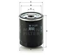 Filtro olio Filtro ad avvitamento W 712/6 MANN-FILTER per BMW 1502-2002 3 5
