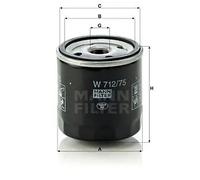 Filtro olio Filtro ad avvitamento W 712/75 MANN-FILTER per OPEL ROVER SAAB LADA