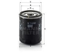 Filtro olio Filtro ad avvitamento W 712/82 MANN-FILTER per FORD FOCUS II S-MAX