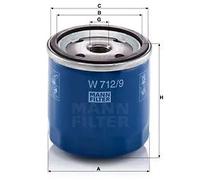 MANN-FILTER W 712/9 Filtro dell'olio - per Autovetture + veicoli commeriali