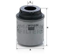 Filtro olio Filtro ad avvitamento W 712/94 MANN-FILTER per VW AUDI SEAT SKODA