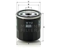 Filtro olio Filtro ad avvitamento W 712 MANN-FILTER per FORD OPEL AUSTIN ROVER