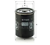 Filtro olio Filtro ad avvitamento W 713/35 MANN-FILTER per SMART MITSUBISHI