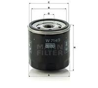 Filtro olio Filtro ad avvitamento W 714/3 MANN-FILTER per ALFA ROMEO FIAT LANCIA