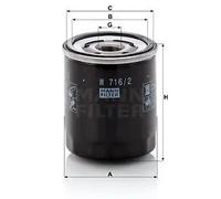 Filtro olio Filtro ad avvitamento W 716/2 MANN-FILTER
