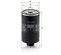 MANN-FILTER W 719/21 Filtro dell'olio - per Autovetture + veicoli commeriali