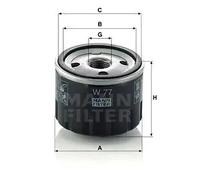 Filtro olio MANN-FILTER W 77