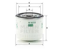Filtro olio Filtro ad avvitamento W 9050 MANN-FILTER per FORD LDV METROCAB