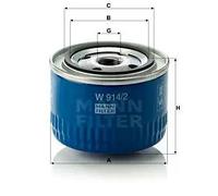 MANN-FILTER W 914/2 Filtro dell'olio - per Autovetture + veicoli commeriali