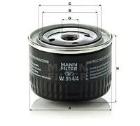 Filtro olio Filtro ad avvitamento W 914/4 MANN-FILTER per OPEL AUSTIN BITTER