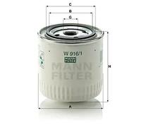 Filtro olio Filtro ad avvitamento W 916/1 MANN-FILTER per FORD SEAT MG MORRIS
