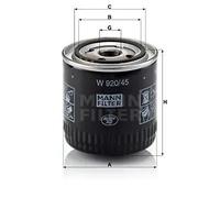 MANN-FILTER W 920/45 Filtro dell'olio - per Autovetture + veicoli commeriali