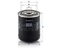 Filtro olio Filtro ad avvitamento W 930/11 MANN-FILTER per FORD TATA
