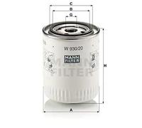 Filtro olio Filtro ad avvitamento W 930/20 MANN-FILTER per ROVER LAND ROVER TVR