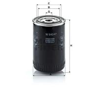 Filtro olio Filtro ad avvitamento W 940/47 MANN-FILTER