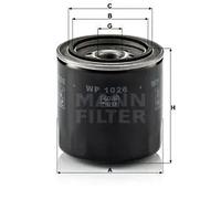 Filtro olio Filtro ad avvitamento WP 1026 MANN-FILTER per TOYOTA COROLLA Compact