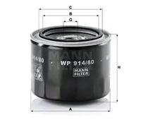 MANN-FILTER WP 914/80 Filtro dell'olio - per Autovetture + veicoli commeriali