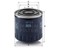 MANN-FILTER Filtro olio WP 914 per Renault – per autovetture e veicoli commerciali
