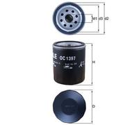 Filtro Olio Filtro Avvitabile 75mm MAHLE per Citroen Jumper II Scatola